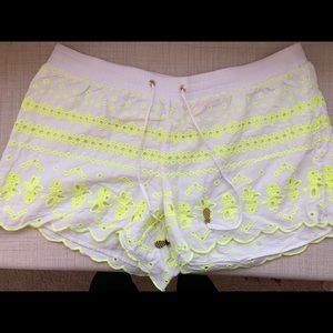 White and neon yellow Lily Pulitzer shorts!